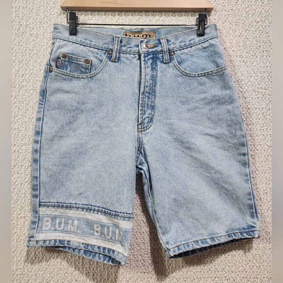 BUM Equipment Pants - VTG Y2K BUM Equipment Mom Shorts High Waist 30" Waist Sz 10 12 Pockets‎ Denim